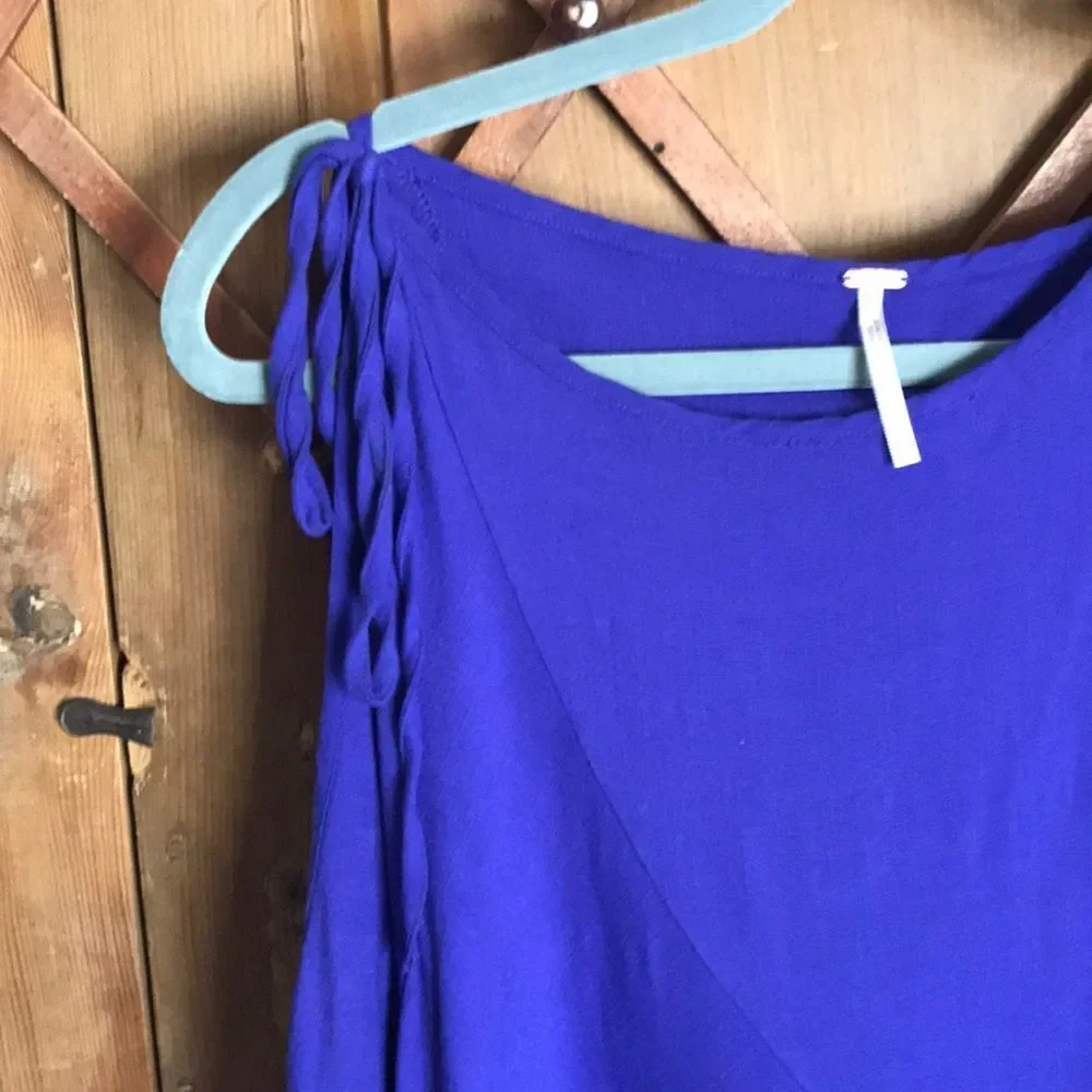 Free People purple cold shoulder tunic dress